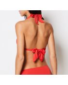 Sujetador rojo perfecto sin aros triangulares y sin carcasa