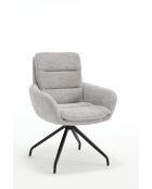 Lot de 2 fauteuils Taragona gris clair - 63x88x44 cm