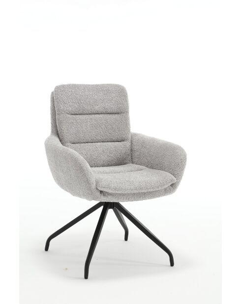 Lot de 2 fauteuils Taragona gris clair - 63x88x44 cm