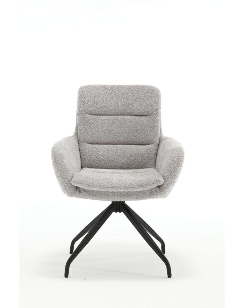 Lot de 2 fauteuils Taragona gris clair - 63x88x44 cm