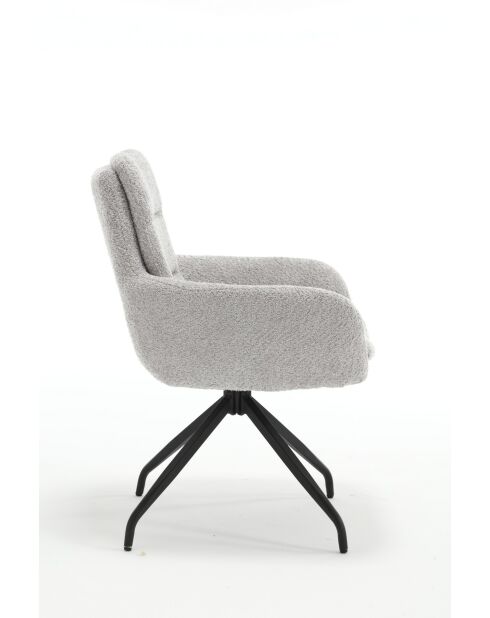 Lot de 2 fauteuils Taragona gris clair - 63x88x44 cm