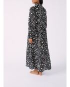 Abito a manica lunga Espelho b con stampa a fondo nero