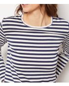 Alban marineblaues gestreiftes T-Shirt