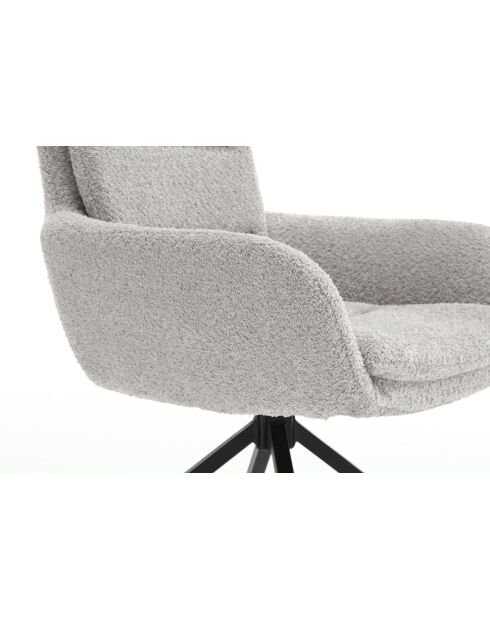 Lot de 2 fauteuils Taragona gris clair - 63x88x44 cm
