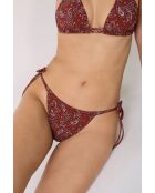 F Charliz Brasilianische Bikinihose mit braunem Hintergrundprint