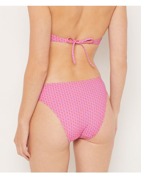 Manzania Standard-Bikinihose mit rosafarbenem Hintergrunddruck
