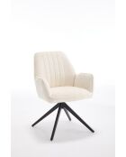 Lot de 2 fauteuils campanet beiges - 64x89x60 cm