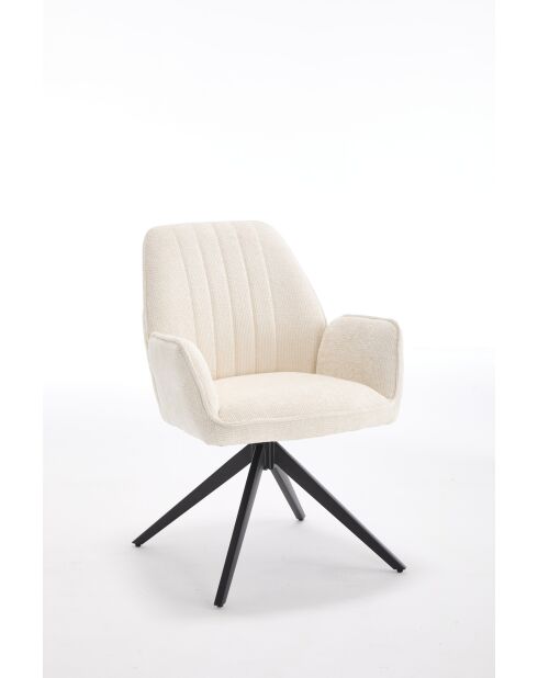 Lot de 2 fauteuils campanet beiges - 64x89x60 cm