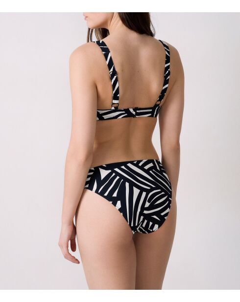 Espelho klassischer BH mit Bügel und ohne Schale, gedruckt auf schwarzem Hintergrund