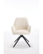 Lot de 2 fauteuils campanet beiges - 64x89x60 cm