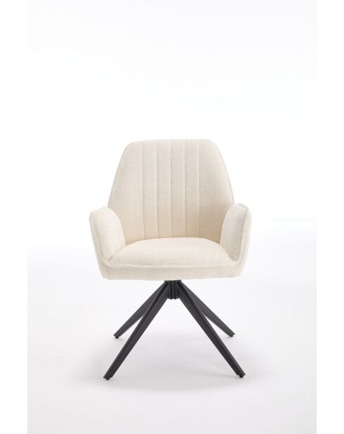 Lot de 2 fauteuils campanet beiges - 64x89x60 cm