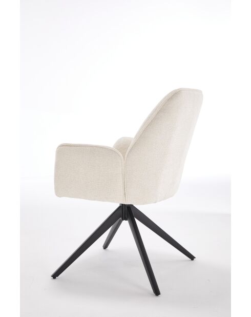 Lot de 2 fauteuils campanet beiges - 64x89x60 cm