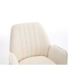 Lot de 2 fauteuils campanet beiges - 64x89x60 cm