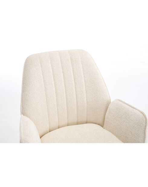 Lot de 2 fauteuils campanet beiges - 64x89x60 cm