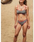 Mehrfarbiger Poesia Bade-BH ohne Bügel und ohne Schale