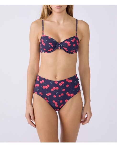 Braguita de bikini de cintura alta azul marino The Bombshell