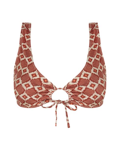 Bikinitop van Euforia terracotta
