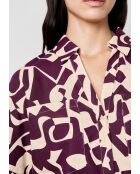 Camicia Sunday con stampa bordeaux
