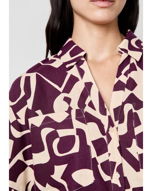 Camicia Sunday con stampa bordeaux