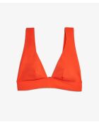 Premiere Triangel-BH in Korallenrot ohne Bügel und ohne Schale