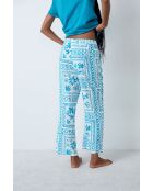 Pantalones Eulili turquesa