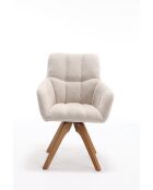 Lot de 2 fauteuils New lars beiges - 61x90x66 cm