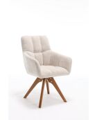 Lot de 2 fauteuils New lars beiges - 61x90x66 cm