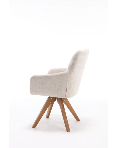 Lot de 2 fauteuils New lars beiges - 61x90x66 cm