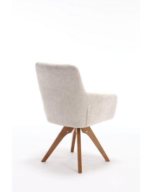 Lot de 2 fauteuils New lars beiges - 61x90x66 cm