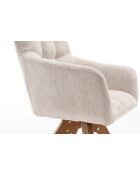 Lot de 2 fauteuils New lars beiges - 61x90x66 cm