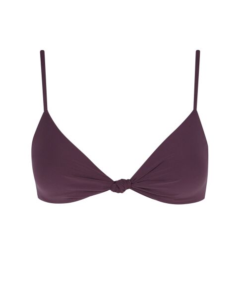 Top de bikini con lazo de chocolate