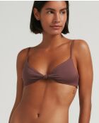 Bikinitop met chocolade strik