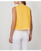 Teresa vest met boterbloemenborduursel