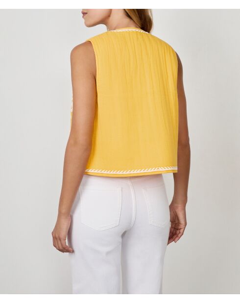 Gilet Teresa brod bouton d'or