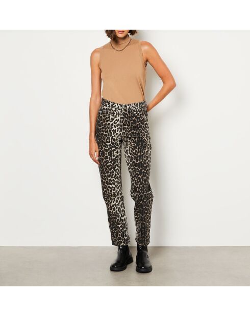 Leonardo broek met beige print