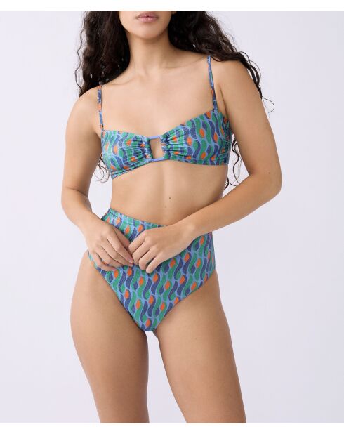 Bandeau-bh zonder beugel en met Sao shell bedrukte paarse achtergrond