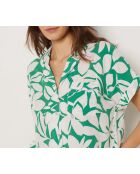 Chemise Vyns imprimée fond verte