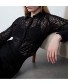 Suzane schwarzes besticktes Hemd