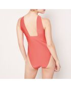 1 traje de baño de una sola pieza Caleta terracota sin aros