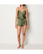 Olivfarbene Palmenshorts in Khaki