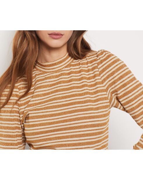 Pero braunes gestreiftes T-Shirt