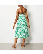 Capucine jurk met groene achtergrondprint