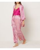 Delly blauwgroene broek met print