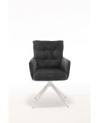 Conjunto de 2 sillones Saint Tropez gris oscuro - 60x92x67 cm