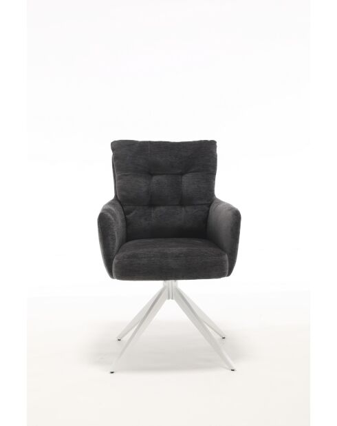 Lot de 2 fauteuils Saint Tropez gris foncé - 60x92x67 cm