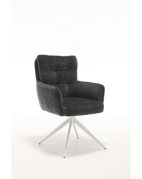 Lot de 2 fauteuils Saint Tropez gris foncé - 60x92x67 cm