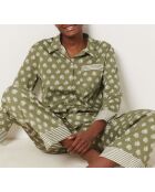 Florisches grünes Hemd