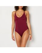 Amanda S24 Einteiliger Badeanzug in Burgunderrot