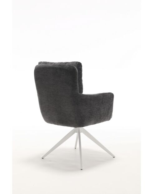 Lot de 2 fauteuils Saint Tropez gris foncé - 60x92x67 cm