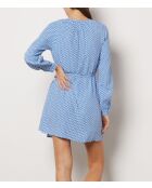 Vestido estampado azul celeste Telma